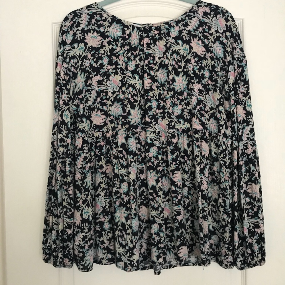 Black Floral Top